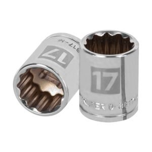 Dado de 17 mm, 12 puntas, cuadro 3/8', TRUPER