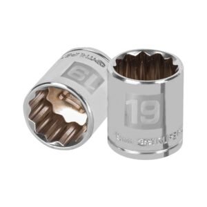 Dado de 19 mm, 12 puntas, cuadro 3/8', TRUPER