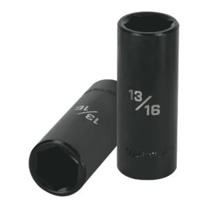 Dado largo impacto de 13/16', 6 puntas, cuadro 1/2', TRUPER