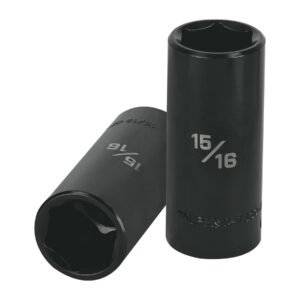Dado largo impacto de 15/16', 6 puntas, cuadro 1/2', TRUPER
