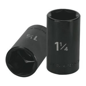 Dado largo impacto de 1-1/4', 6 puntas, cuadro 1/2', TRUPER