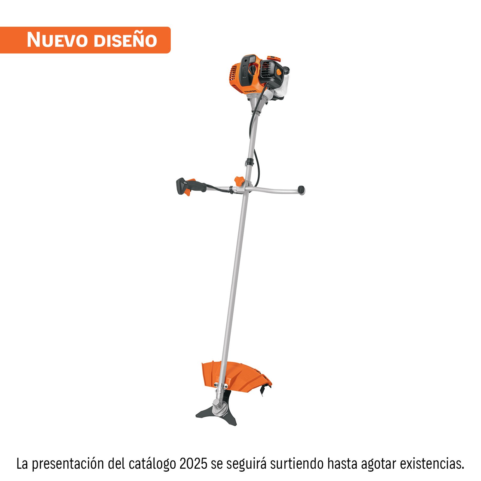Desmalezadora a gasolina 43 cc mango tipo 'bici' 18', TRUPER
