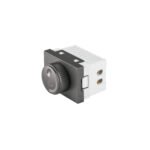 Dimmer giratorio acero inox de 1.5 módulos, línea Lisboa
