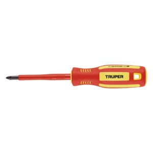 Desarmador dieléctrico de cruz 3/16' x 3', TRUPER