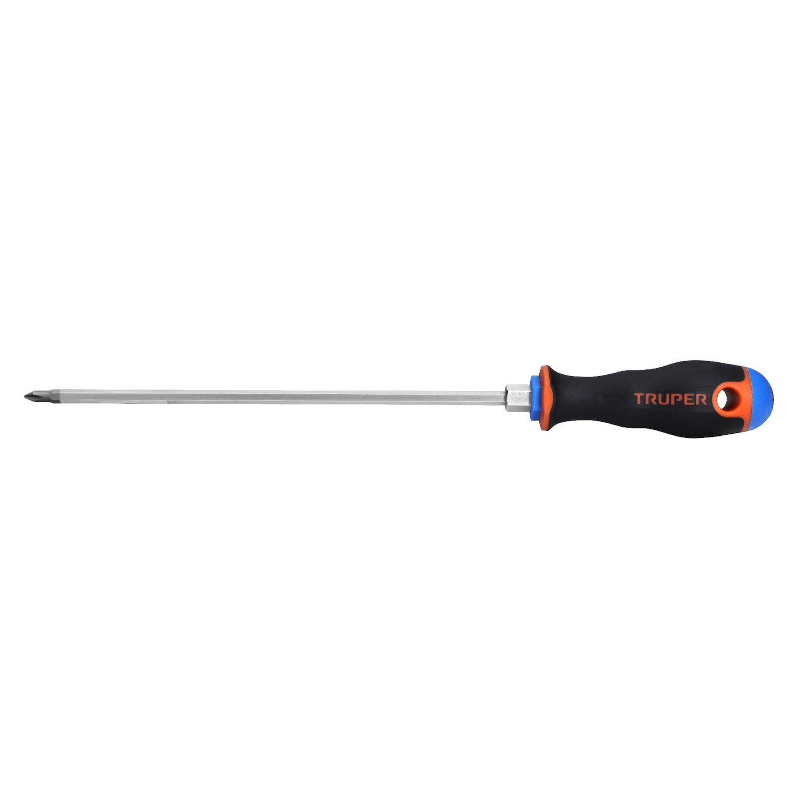 Desarmador de cruz 3/16' x 8' mango Comfort Grip, TRUPER