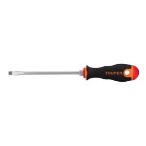 Desarmador plano 1/4' x 6' mango Comfort Grip, TRUPER