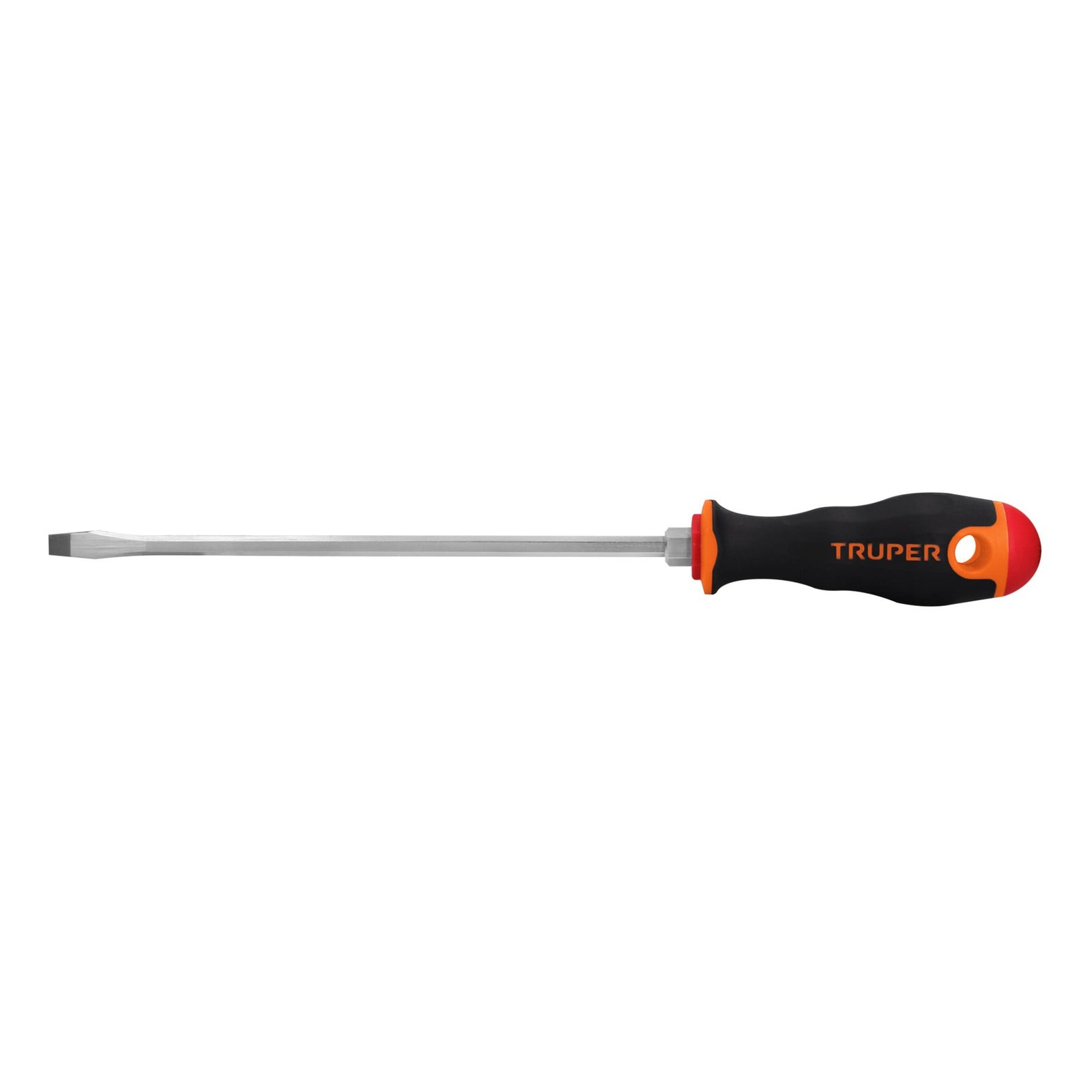 Desarmador plano 1/4' x 8' mango Comfort Grip, TRUPER