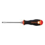Desarmador plano 3/16' x 4' mango Comfort Grip, TRUPER