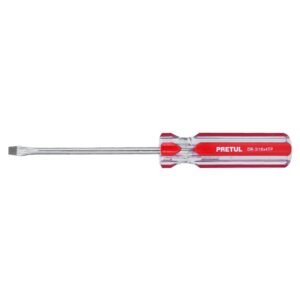 Desarmador plano 3/16 x 4' mango de PVC, PRETUL