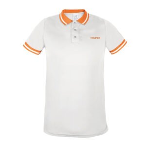 Playera polo performance para hombre, blanca, EEG, TRUPER