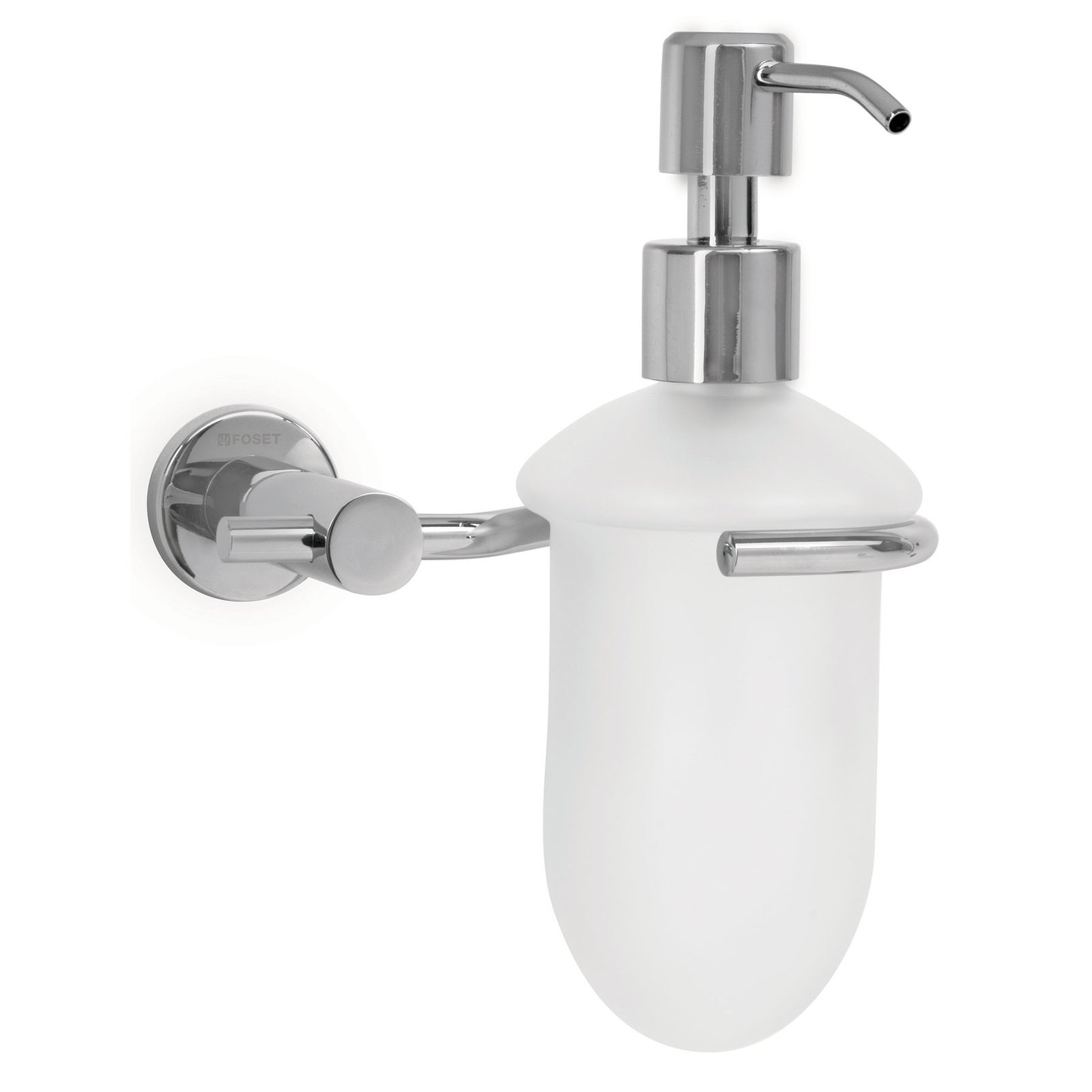 Dispensador de jabón a pared en acabado cromo, FOSET ELEMENT