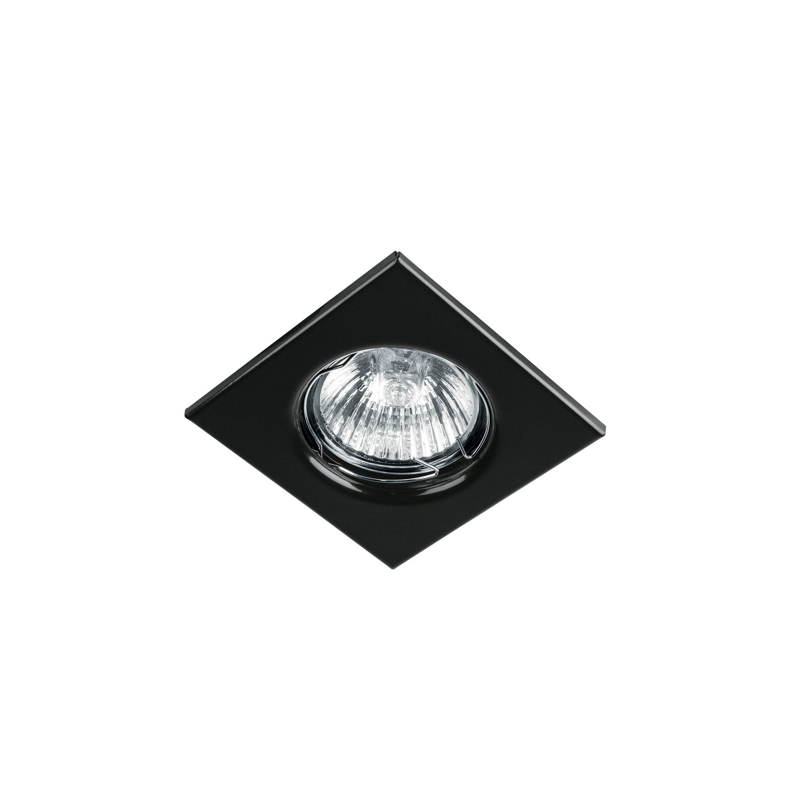 Luminario cuadrado negro spot fijo, lámpara no incluida