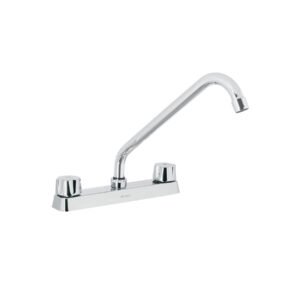 Mezcladora 8' fregadero cromo, cuello largo,hexagonal, BASIC