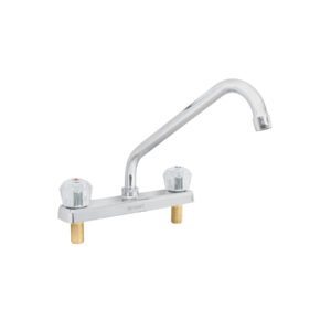 Mezcladora 8' fregadero cromo, cuello largo, acrílico, BASIC
