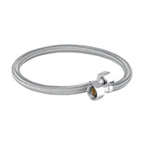 Manguera lavabo/fregadero, vinilo gris, 1/2' x 1/2', 55 cm