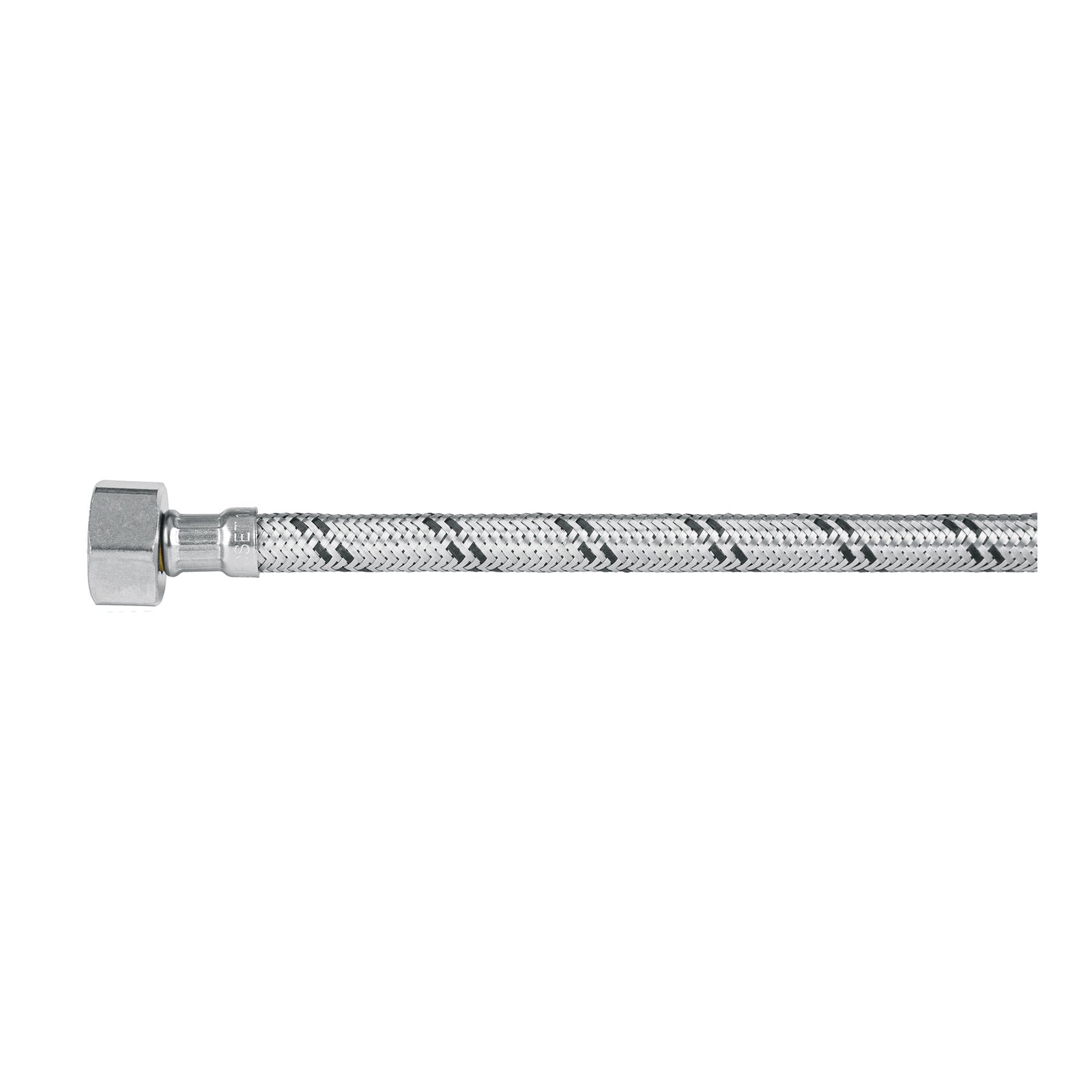 Manguera lavabo/fregadero, acero inox, 1/2' x 1/2', 40 cm