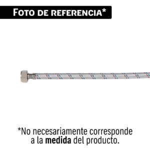 Manguera para WC de aluminio, 7/8 x 7/8', 35 cm, BASIC