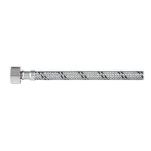 Manguera p/WC, acero inox, 1/2'x7/8', 35 cm, plástico/latón