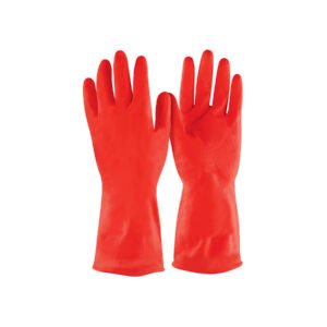 Guantes de látex para limpieza, rojos, M, PRETUL
