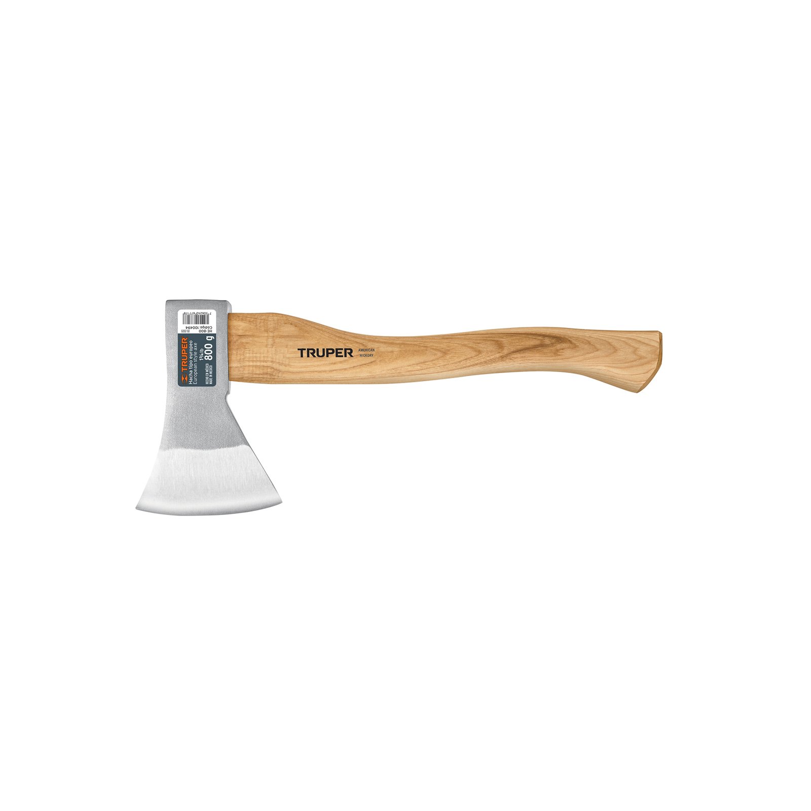 HE-800.jpg Hacha europea, 800 g, mango hickory 15', TRUPER - Image 1