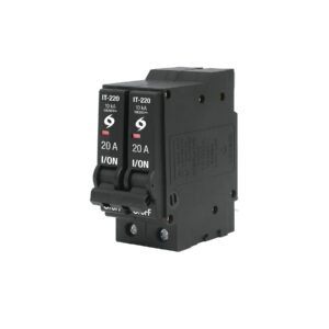 Interruptor de 2 polos 20A, enchufable, a granel, VOLTECK