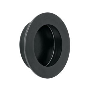 Jaladera de embutir circular No. 4 acabado negro