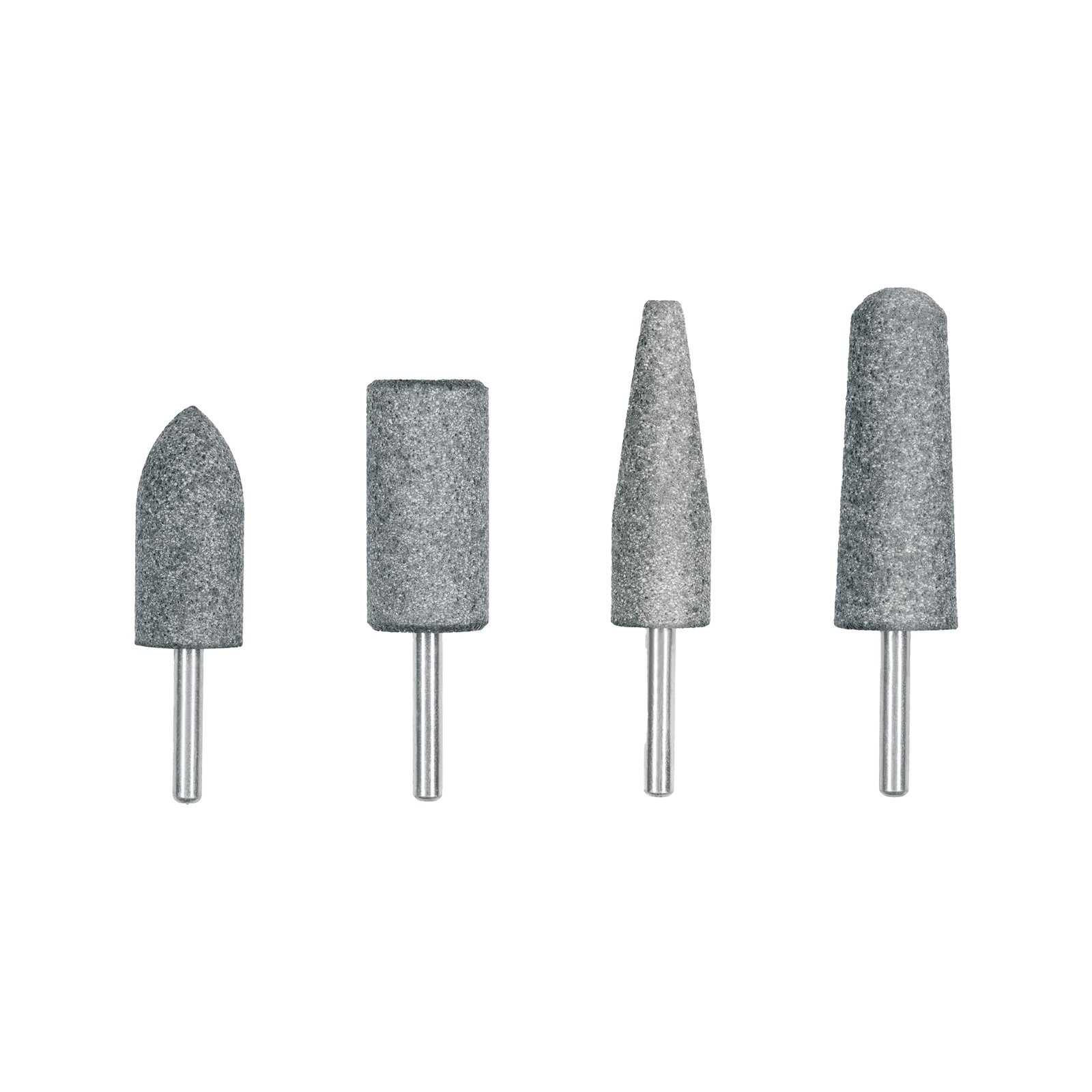Juego de 4 piedras montadas zanco 1/4', acero inoxidable