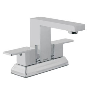 Mezcladora para lavabo 4', cromo, FOSET KUBO