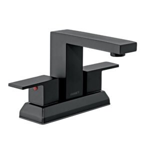 Mezcladora para lavabo 4', negro, FOSET KUBO