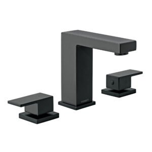 Mezcladora para lavabo taladros separados, negro, FOSET KUBO