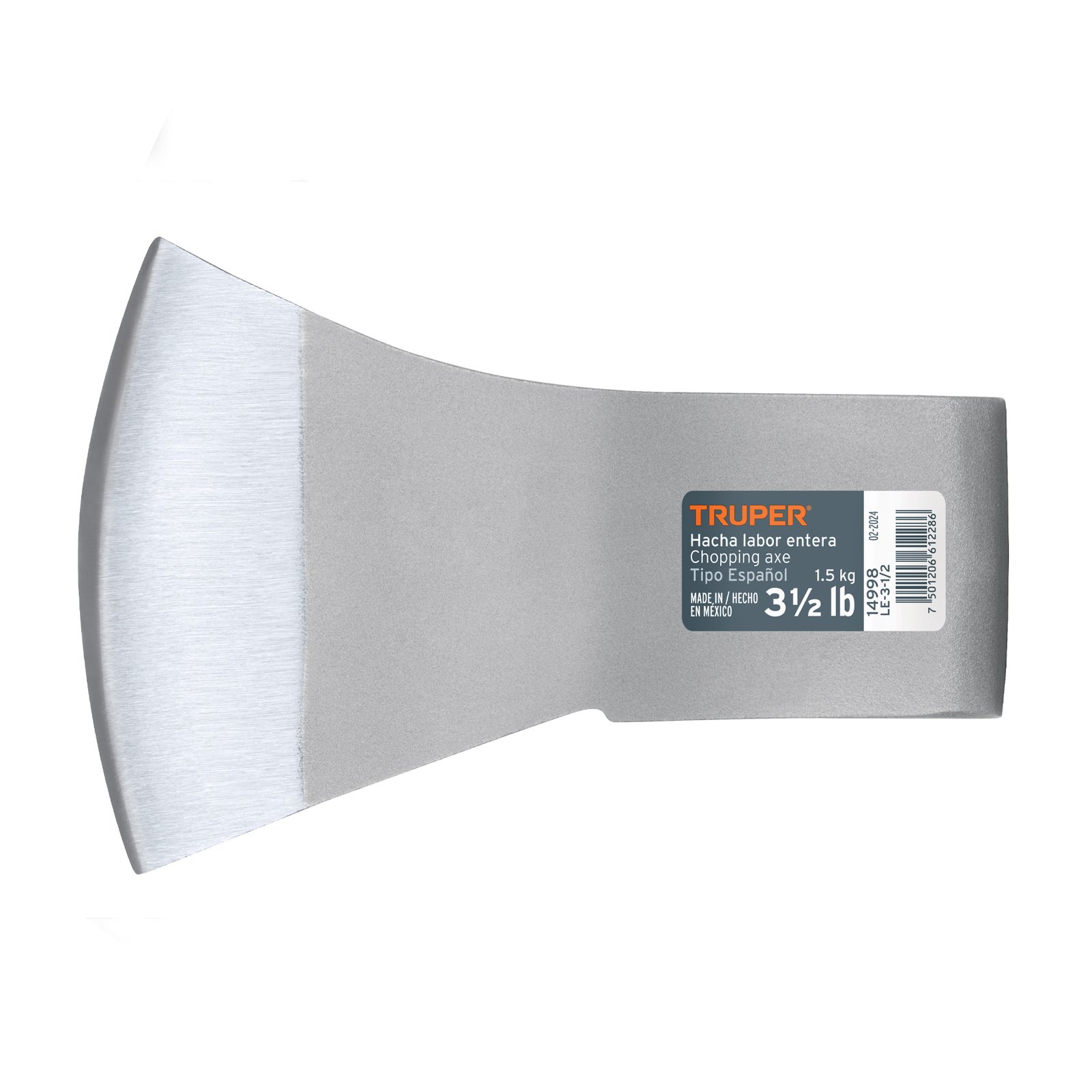 LE-3-1-2.jpg Hacha labor entera 3-1/2 lb, sin mango, TRUPER - Image 1