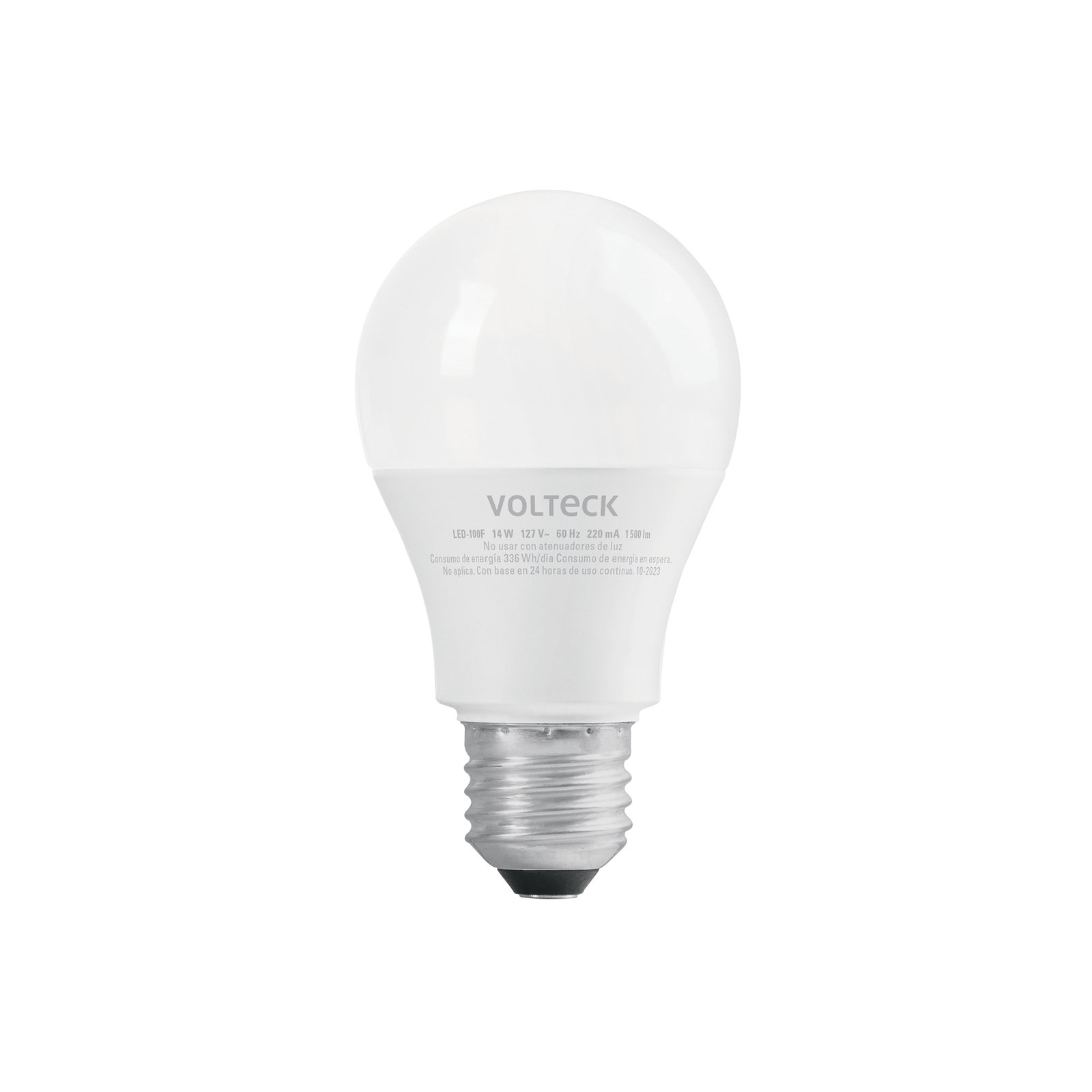 Foco LED 14W (100W) A19, 6500K blanca fría, 1500 lm, caja