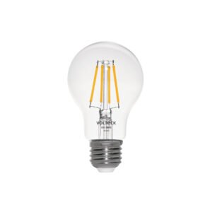Foco LED filamento 6 W, A19, 2700K luz ambar, E26, VOLTECK