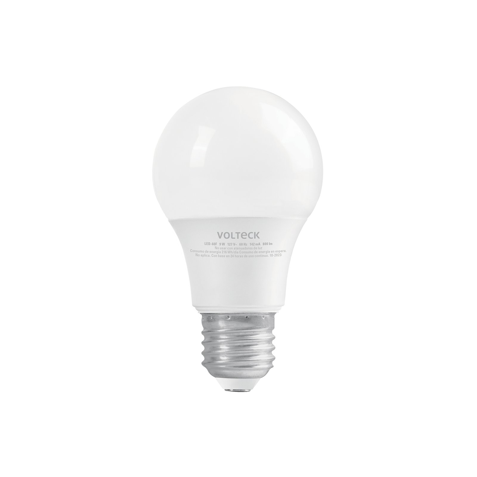 LED-60F.jpg Foco LED 9W (60W) A19, 6500K blanca fría, 800 lm, blíster - Image 1