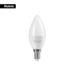 Foco LED tipo vela 4W (25W) 2400K luz ámbar, E14, VOLTECK