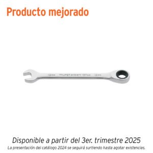 Llave combinada con matraca 12 mm x 166 mm largo, EXPERT
