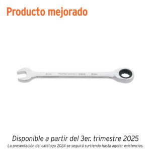 Llave combinada con matraca 21 mm x 278 mm largo, EXPERT