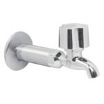 Llave 1/2' para fregadero con niple y chapetón, cromo, BASIC