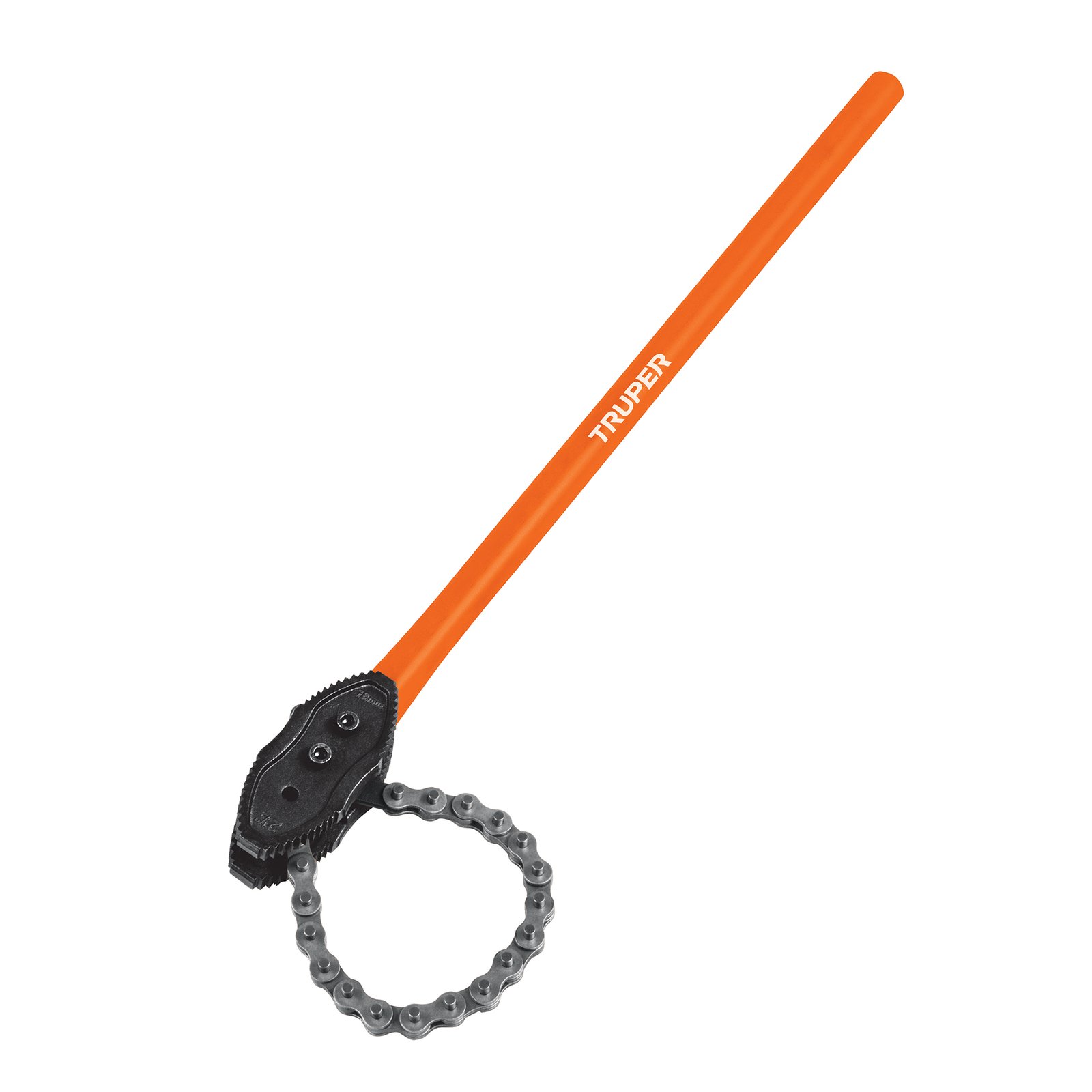 Llave de cadena tipo caimán uso pesado, mango de 28', TRUPER