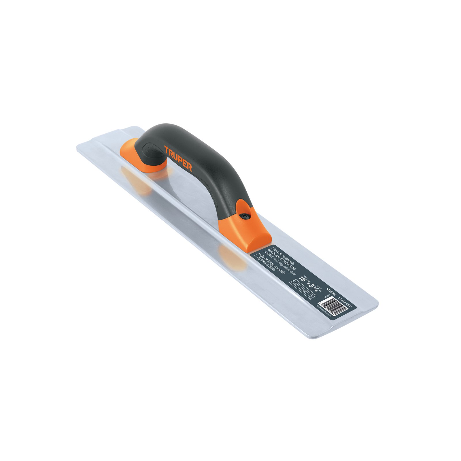 Llana de magnesio 16' borde cuadrado, mango Comfort Grip