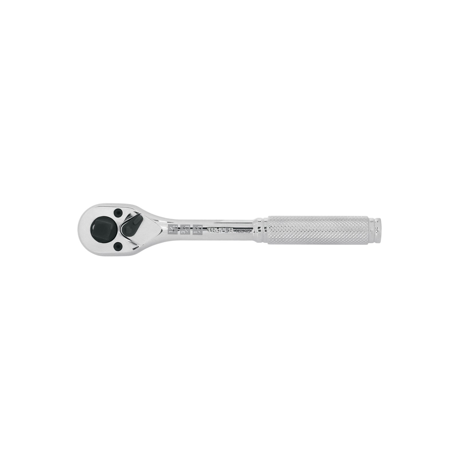 Matraca triple cuadros 1/4', 3/8' y 1/2', TRUPER