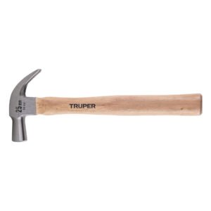 Martillo cabeza cónica 25 mm uña curva, mango madera, TRUPER