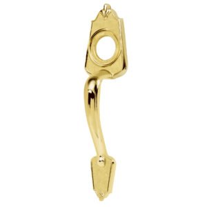 Chapetón metálico para puerta, acabado latón brillante