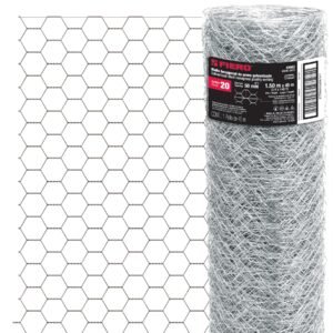 Rollo malla hexagonal cal.20, 1.5x 45m, abertura 50mm, 15kg