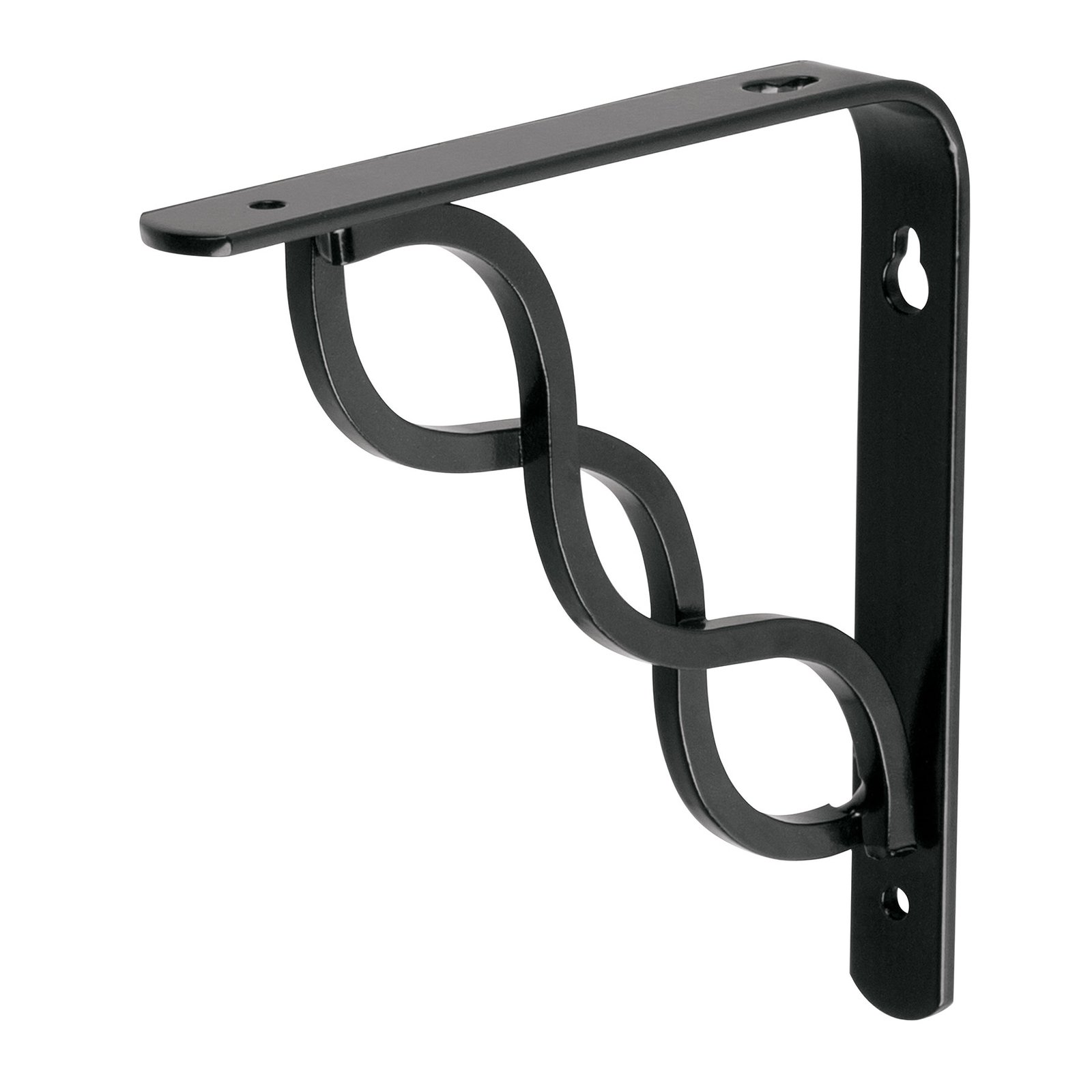 Ménsula reforzada negra 6 x 6', diseño trenza, FIERO