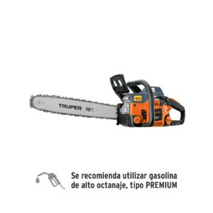 Motosierra 50 cc a gasolina con barra de 16', TRUPER