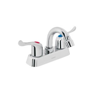 Mezcladora 4' lavabo, ABS, cuello curvo, palanca, BASIC
