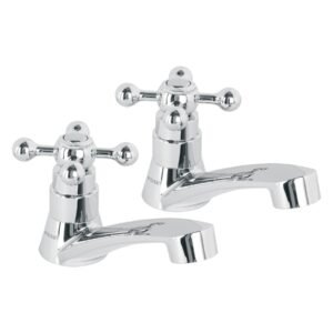 Juego llaves individuales lavabo, ABS, cruceta, BASIC