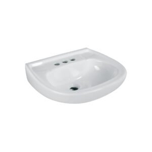 Lavabo de porcelana con rebosadero, blanco, FOSET
