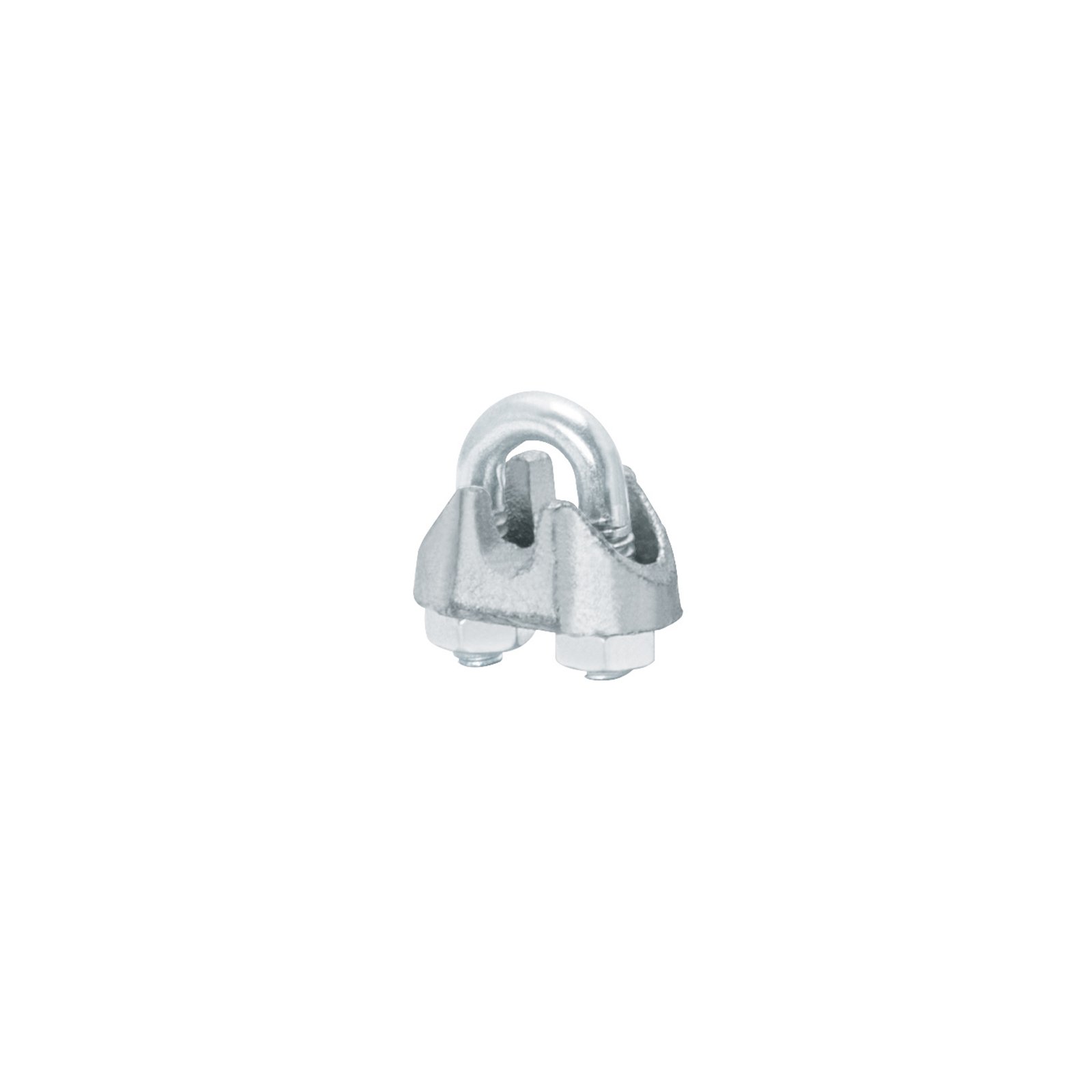 Blíster c/2 nudos (perros) de hierro p/cable de 1/8', FIERO